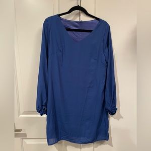 SHEIN V-Neck Lantern Sleeve Tunic Dress. Size Medium.